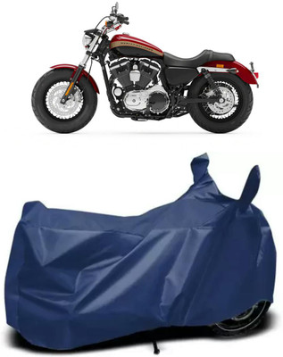 RKDS Healthcare Waterproof Two Wheeler Cover for Harley Davidson(1200 Custom, Blue)