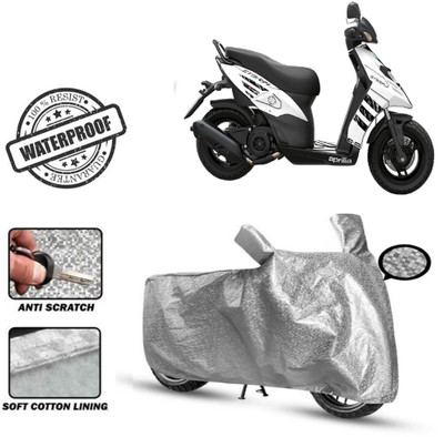 Autoinnovation Waterproof Two Wheeler Cover for Aprilia(Strom ZX, Silver)
