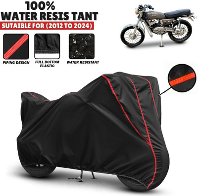 Mwiss Waterproof Two Wheeler Cover for Yamaha(RX 100, Black, Red)
