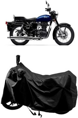AutoKick Two Wheeler Cover for Royal Enfield(Bullet 350 New, Black)