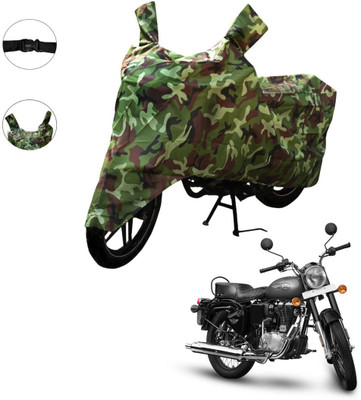 Aamaya Store Waterproof Two Wheeler Cover for Royal Enfield(Bullet 350 New, Green)