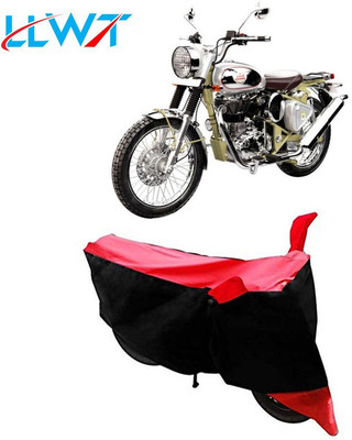 KPIND Waterproof Two Wheeler Cover for Royal Enfield(Bullet Trials 500, Black, Red)
