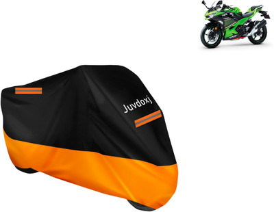 Juvdoxj Waterproof Two Wheeler Cover for Kawasaki(Ninja 650 BS6, Orange)