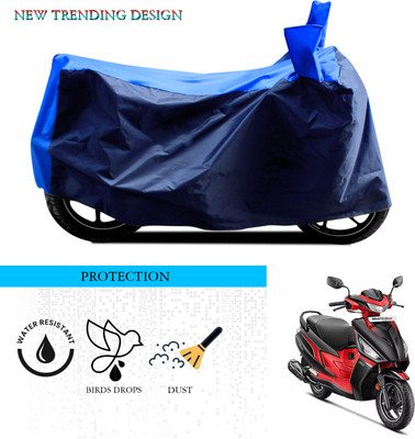 ANTHUB Waterproof Two Wheeler Cover for Hero(Motocorp Maestro Electric, Black, Blue)