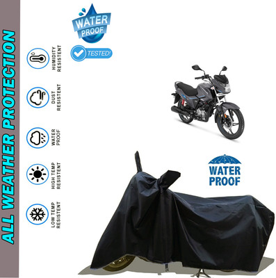 AutoGalaxy Waterproof Two Wheeler Cover for Hero(Glamour i3s BS6, Black)