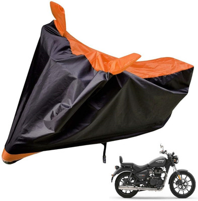 Auto Hub Two Wheeler Cover for Royal Enfield(Meteor, Orange)