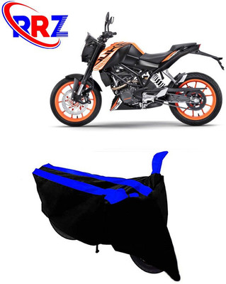 RRZ Waterproof Two Wheeler Cover for KTM(125 Duke, Black, Blue)