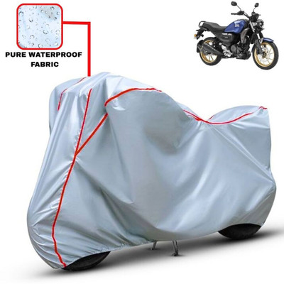 Delphinium Waterproof Two Wheeler Cover for Yamaha(FZ-X, Silver, Red)