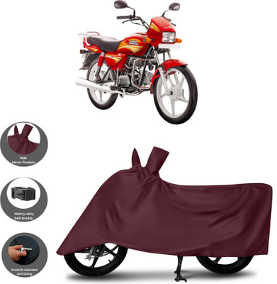 WMIZEXA Waterproof Two Wheeler Cover for Hero(Splendor Plus, Maroon)