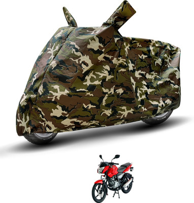 Auto Hub Waterproof Two Wheeler Cover for Bajaj(Pulsar 135 LS DTS-i, Brown)