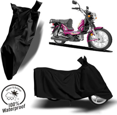 RAAMKM Waterproof Two Wheeler Cover for Hero, Honda, Royal Enfield, TVS(Sport KS, Black)