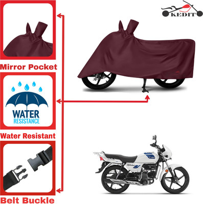 KEDIT Two Wheeler Cover for Hero(Splendor Plus, Maroon)