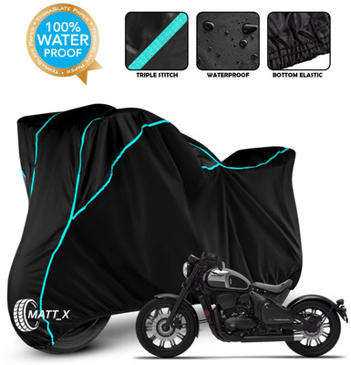 MATT_X Waterproof Two Wheeler Cover for JAWA(Bobber 350, Black, Blue)