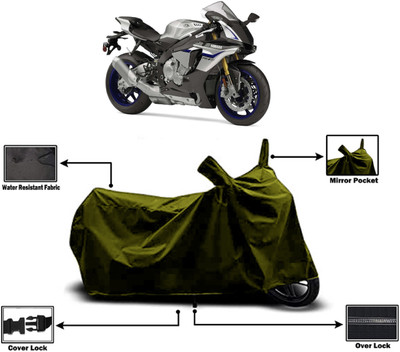 Amexride Two Wheeler Cover for Yamaha(YZF R1M, Green)
