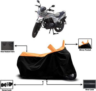 Amexride Two Wheeler Cover for LML(Freedom DX, Orange)