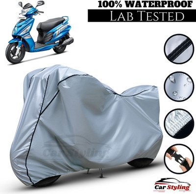 Car Styling Waterproof Two Wheeler Cover for Hero(Maestro, Silver, Black)
