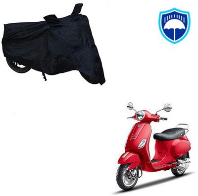 Mdstar Waterproof Two Wheeler Cover for Piaggio(Vespa VXL, Black)