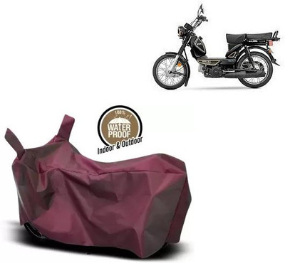 OliverX Waterproof Two Wheeler Cover for TVS(XL 100 Heavy Duty BS6, Maroon)