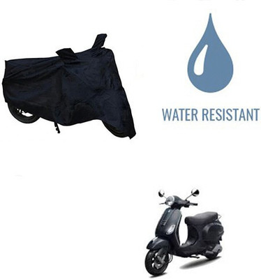 DeepShakshi AUTOMOTIVE Waterproof Two Wheeler Cover for Piaggio(Vespa LX, Black)
