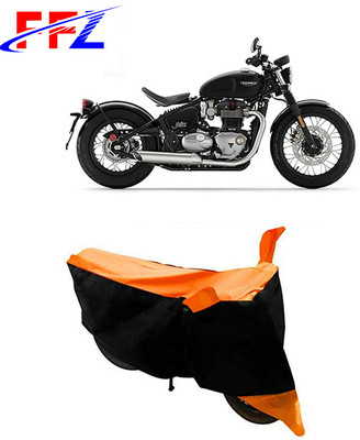 FFZ Waterproof Two Wheeler Cover for Triumph(Bonneville Bobber, Black, Orange)