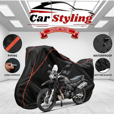 Car Styling Waterproof Two Wheeler Cover for Hero(Xtreme 200S, Black, Red)