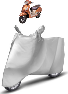 Caronix Two Wheeler Cover for TVS(Jupiter, Silver)