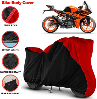 Grizzly Two Wheeler Cover for KTM(RC 200, Black, Red)