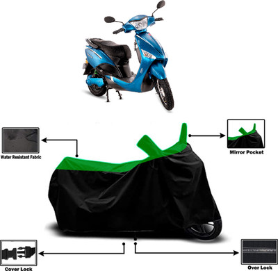Amexride Two Wheeler Cover for Hero Electric(Electric Optima Plus, Green)