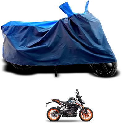 CODOKI Waterproof Two Wheeler Cover for KTM(125 Duke, Black, Blue)