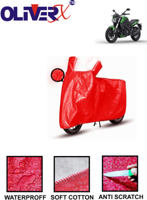 OliverX Waterproof Two Wheeler Cover for Bajaj(Dominar 400, Red)