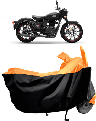 Amexride Two Wheeler Cover for Royal Enfield(Classic Stealth Black BS6, Multicolor)