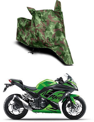 Furious3D Two Wheeler Cover for Kawasaki(Ninja 300, Multicolor)