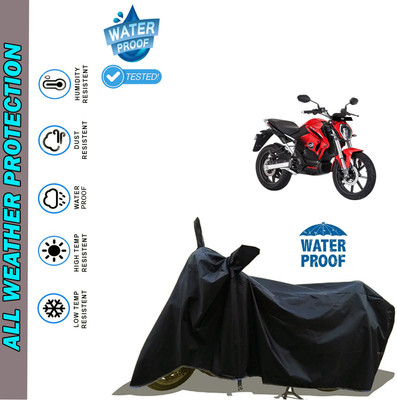 AutoGalaxy Waterproof Two Wheeler Cover for Revolt(RV 400, Black)