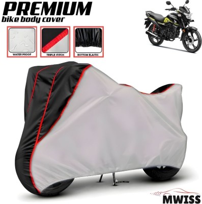 Mwiss Waterproof Two Wheeler Cover for Honda(SP 125, Silver, Black)