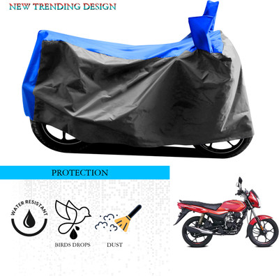ANTHUB Waterproof Two Wheeler Cover for Bajaj(Platina 110 H-Gear, Grey, Blue)