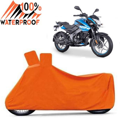 ROYAL AUTO MART Waterproof Two Wheeler Cover for Bajaj(Pulsar NS125, Orange)