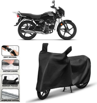 HWSXQAE Waterproof Two Wheeler Cover for Hero(MotoCorp Splendor Plus, Black)