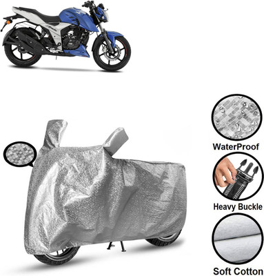 PAGORA Waterproof Two Wheeler Cover for TVS(Apache RTR 160 4V, Silver)