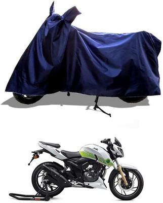 KEDIT Two Wheeler Cover for TVS(Apache RTR 200 Fi E100, Blue)