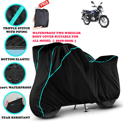 AutoGalaxy Waterproof Two Wheeler Cover for Bajaj(Platina 100 DTS-i, Black)