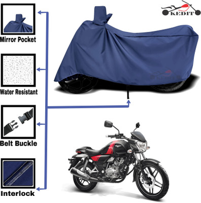 AASHTIK MART Two Wheeler Cover for Bajaj(V 150, Blue)