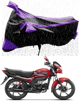 Ascension Two Wheeler Cover for Hero(Passion Pro i3S, Purple, Black)