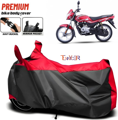 TENNYCER Waterproof Two Wheeler Cover for Bajaj(Platina 100, Red, Black)