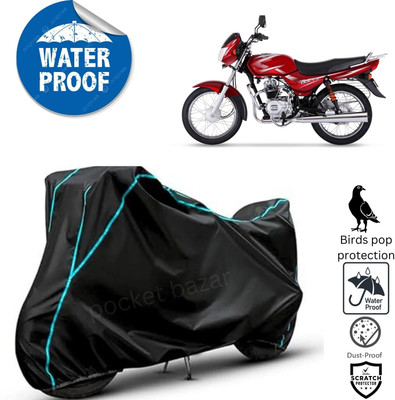 pocket bazar Waterproof Two Wheeler Cover for Bajaj(CT 100, Black)