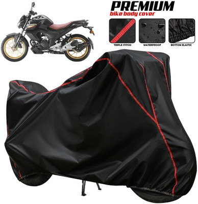 xodi Waterproof Two Wheeler Cover for Yamaha(FZ-S Fi Version 3.0, Black, Red, Multicolor)