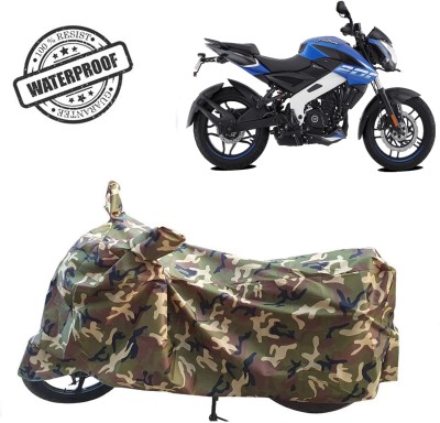 ROYAL AUTO MART Waterproof Two Wheeler Cover for Bajaj(Pulsar 250, Green, Multicolor)