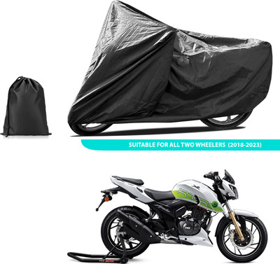 PAGORA Two Wheeler Cover for TVS(Apache RTR 200 Fi E100, Black)