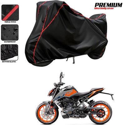 SThanaveX Waterproof Two Wheeler Cover for KTM(200 Duke BS6, Black)