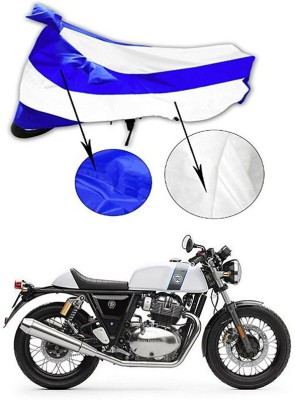 Ascension Two Wheeler Cover for Royal Enfield(Continental GT, Blue, White)