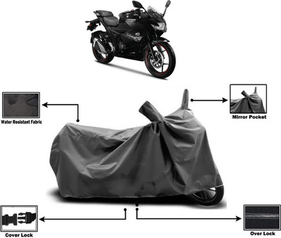 Amexride Two Wheeler Cover for Suzuki(Gixxer SF 150, Grey)